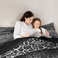 thumbnail image 5 of Castle Fairy Black Leopard Print Queen Comforter Set,Animal Print Bedding Comforter Set, 5 of 8
