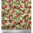 thumbnail image 1 of Soimoi Rayon Fabric Leaves & Floral Artistic Decor Fabric Printed Yard 56 Inch Wide, 1 of 3
