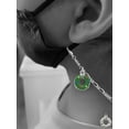 thumbnail image 2 of Silvertone Green Resin Wreath with Crystals Silvertone Face Mask Necklace, 2 of 2
