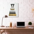 thumbnail image 2 of Stupell Industries Fashion Designer Shoes Bookstack Black Gold Watercolor Canvas Wall Art by Amanda Greenwood, 2 of 6