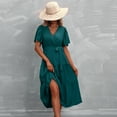 thumbnail image 1 of Gspmoly Robes d'Été pour Femmes, Robe Décontractée pour Femmes avec Poches, Robe d'Été à Imprimé Floral, Robe Courte à Col en V, Robes de Cocktail, Liquidation, 1 of 5