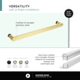 thumbnail image 3 of Fine Fixtures Frameless Shower Glass Door - Clear Double Sliding Shower Door with Tempered Glass - Shower Glass Panel Bathroom Door, Hardware Complete Kit 48" W x 80" D in Satin Brass Finish, 3 of 11