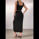 thumbnail image 5 of Top Corto con Falda, Falda Midi con Abertura para Mujer, Conjunto de Dos Piezas, Falda y Camiseta Sin Mangas Negra L, 5 of 6
