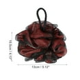 thumbnail image 4 of Unique Bargains 1 Pc Bath Shower Loofah Sponge Body Puffs for Bathroom Shower 4.13"x5.12" Red, 4 of 6