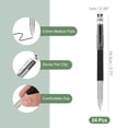 thumbnail image 2 of Uxcell Gel Pen Medium Point 0.5mm, 24 Pack Smooth Black Gel Ink Rollerball Pen for Home Office Writing Note Taking Journaling Business, Style 1, 2 of 6