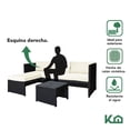 thumbnail image 2 of Sala Exterior Esquinera Derecha Mueble Juego Jardín Ratan beige, 2 of 4