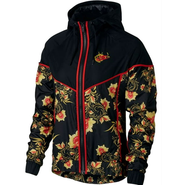 Nike Nike Womens Sportswear Floral Print Windrunner Jacket Navy/Black
