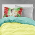 thumbnail image 2 of Irish Wolfhound Poinsettas Fabric Standard Pillowcase, 2 of 2