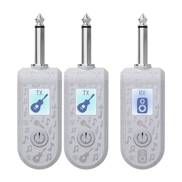 Transmisor y receptor de audio XLR Transmisor y receptor para guitarra eléctrica y bajo Conjunto blanco B