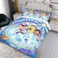 thumbnail image 3 of Chibiverso Conjunto de sábanas temático, trío de piezas, cómodo y amigable con la piel, diseño único, regalo de decoración para el hogar para familiares, amigos y fans,173cm *218cm, 3 of 6