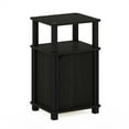 thumbnail image 2 of Furinno Brahms 3-Tier End Table with Door, Espresso, Black, 2 of 8