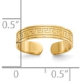 thumbnail image 4 of 10K Yellow Gold Greek Key Toe Ring (Width 4) - Jbsp, 4 of 5
