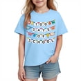 thumbnail image 3 of Piuwrlz Girl Graphic Shirts Tops Girls Short T-Shirts Sleeve Pullover Blue Size 5 Years, 3 of 10