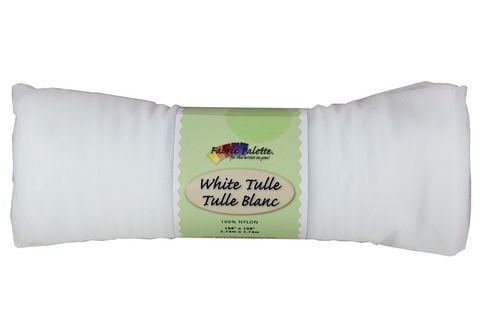 Tulle Fabric Creations en blanc - 108" x 108" (2.74 m X 2.74 m)