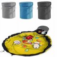thumbnail image 5 of Organizador de juguetes, tapete de juego, canasta de juguetes para bebé, bolsa de juguetes plegable, almacenamiento infantil plegable, tapete de juego para bebé - Azul marino (L), 5 of 5