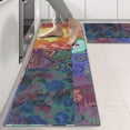 thumbnail image 2 of Kitchen Rugs Sets Of 2,Colorful Patchwork Pioneer Flower Pattern Anti Fatigue Kitchen Mat Rugs Non Slip Washable,Decorative Kitchen Floor Mats for Kitchen,Sink,Laundry,17"X47", 2 of 5