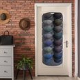 thumbnail image 4 of Hat Storage Hanging Bag Baseball Cap Storage Artifact Display Multi-layer Grid Daily Household Hanging Door Back Wall Felt Hanging, 4 of 5