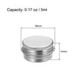 thumbnail image 2 of Uxcell 0.17oz 5ml Screw Top Lid Round Aluminum Cans Tin Containers 6 Pack, 2 of 6