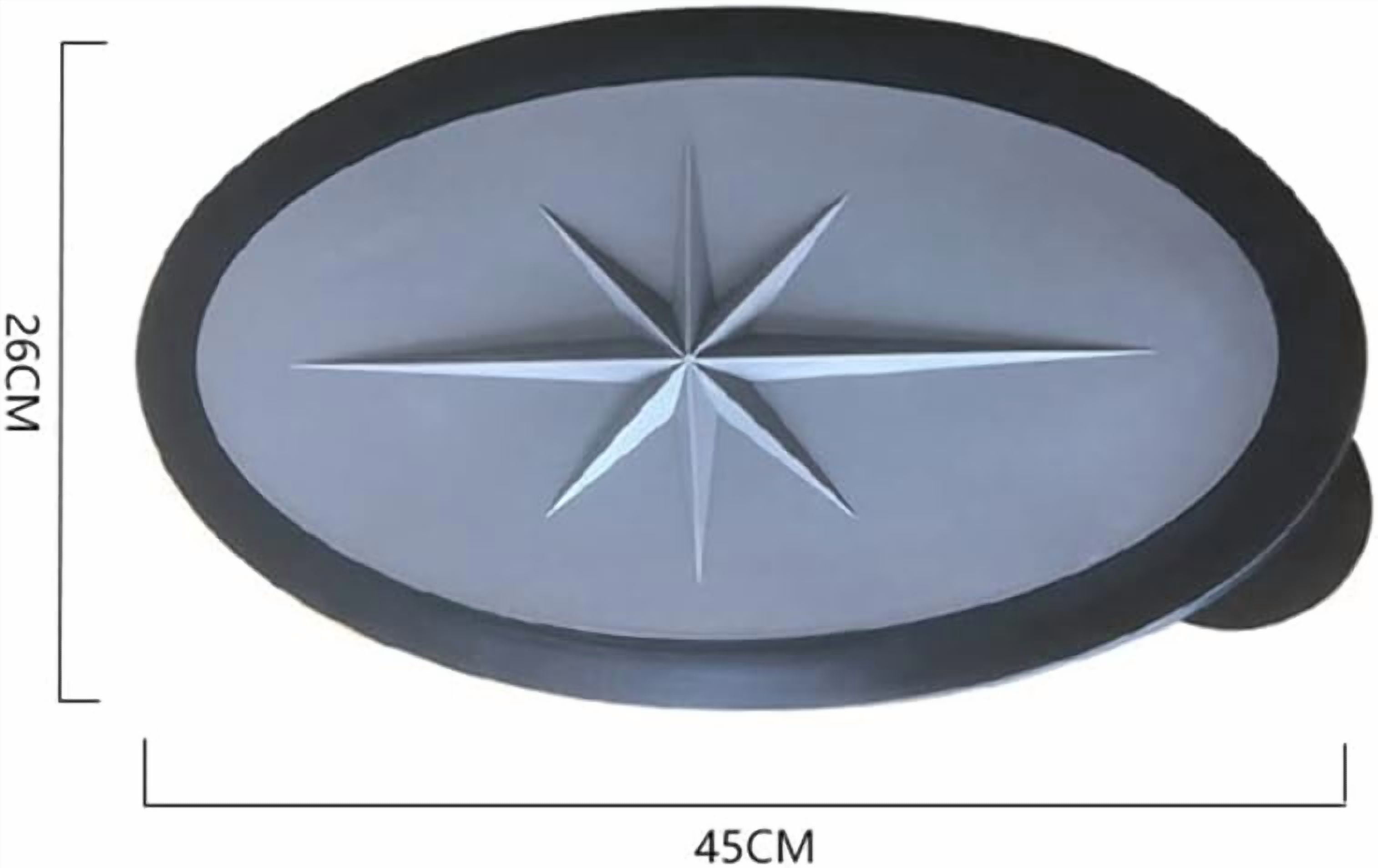 Gray Kayak Hatch Cover Boat Deck Plate Waterproof Accessory for Kayak Canoe