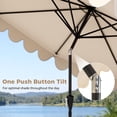 thumbnail image 2 of Gymax 10 FT Outdoor Umbrella w/ Weighted Base Sandbags Push Button Tilt & Crank Patio Beige, 2 of 7