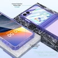 thumbnail image 2 of Compatible for Samsung Galaxy Z Flip 5 Case with Hinge Protection,Samsung Flip 5 Full Cover Shockproof Slim Phone Protection Case Cover Clear for Z Flip 5 5G(2023)-Clear Purple, 2 of 7