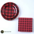 thumbnail image 2 of Aurra Party Supplies Serve 24 Buffalo Plaid Red & Black 9” and 7” plates for Christmas, First Birthday, Bachelorette, Baby Shower, Flannel Party  194Pcs, 2 of 10