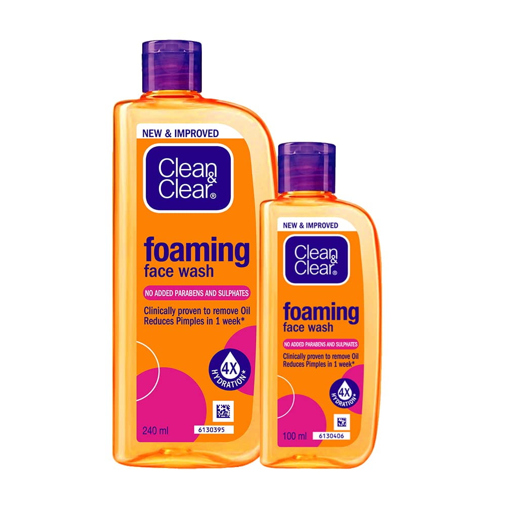 Clean & Clear Foaming Face wash 480ml, Clinically proven