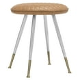 thumbnail image 2 of SAFAVIEH Brinley 30"H Mid Century Modern Stool, Camel/Silver, 2 of 8