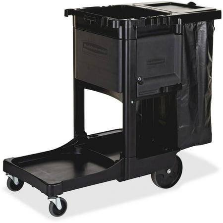 - Rubbermaid Commercial, RCP1861430, Executive Janitor Cleaning Cart, 1 Each, Black
