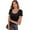 Black, variant on Luniro Women's Basic Tops Scoop Neck T Shirts Ribbed Knit Slim Short Sleeve Tee Clothes Trendy 2025