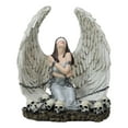 thumbnail image 3 of Captive Spirits Blindfolded Purity Angel Tied In Chains By Skulls Figurine, 3 of 10