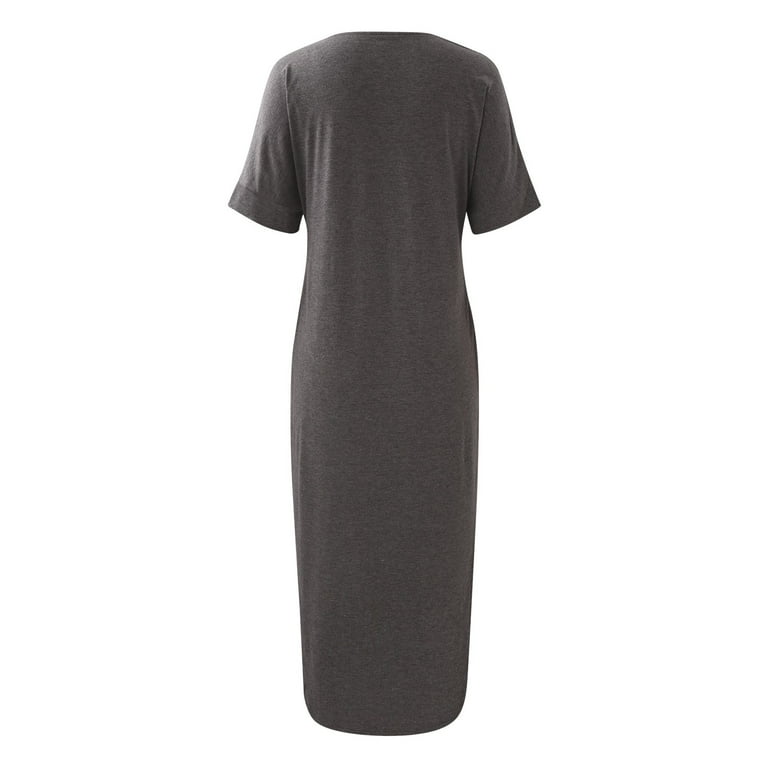 formal t shirt dress Fantoye Sexy Hollow Out High Slit Lace Women Maxi Dress Black See Thro main image 1