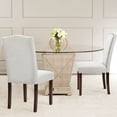 thumbnail image 4 of EDX Dining Chairs Set of 2, Parsons Chairs with Nailhead Trim and Wood Legs, 4 of 7