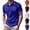Royal Blue, variant on HAJWOH Summer Mens Polo Shirts Slim Fit Solid Short Sleeve Button Down T-Shirts Casual Quick Dry Breathable Athletic Tops