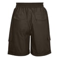 thumbnail image 4 of Womens Summer Shorts Relaxed Fit High Waist Casual 4 Pocketed Hiking Cargo Shorts Outdoor Outfits Cotton And Linen Casual High-Waisted Work Pants Dark gray S, 4 of 8