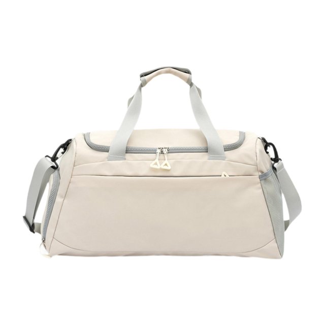 Bolsa de deporte para gimnasio, equipaje, bolsa de viaje, bolsa de lona para natación, ejercicio al aire libre, hombres y mujeres Beige