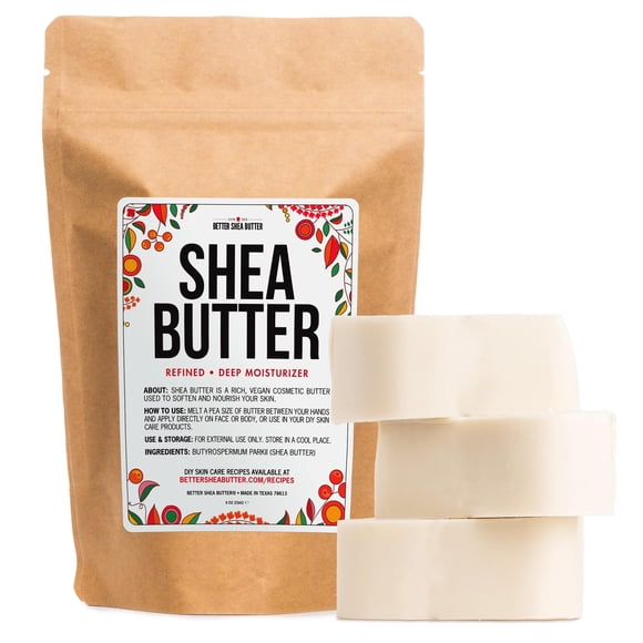 Manteca de karité refinada sin perfume - Manteca de karité africana pura para cabello y piel seca - Base de jabón de manteca de karité - Hidratante facial y corporal para mantequilla corporal batida