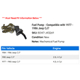 thumbnail image 2 of Fuel Pump - Compatible with 1977 - 1986 Jeep CJ7 1978 1979 1980 1981 1982 1983 1984 1985, 2 of 2