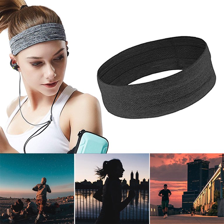 Elbourn Workout Headbands for Women, (1PC Black) Non Slip Sport