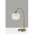 thumbnail image 2 of Adesso Magnolia 21.75" 1-Light Antique Brass Table Lamp with White Glass Shade, 2 of 6