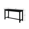 thumbnail image 4 of Lexicon Connected 4 Piece Wood Counter Height Dining Set in Black, 4 of 5