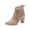 Beige, variant on Fesfesfes Faux-Leather Boots for Women Mid-heel Winter Casual Color Suede Thick Soled Ankle Boots With Belt Buckle 6(37)