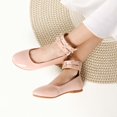 thumbnail image 4 of DREAM PAIRS Girls Ballerina Dress Shoes Pearls Bow Ankle Strap Flower Girl Ballet Flats SDFL2316K, 4 of 4