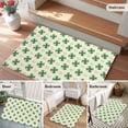 thumbnail image 5 of St. Patrick's Day Entryway Rug 2'x3'&nbsp; Non Slip Front Door Mats, Lucky Green Clovers Pink Love Heart Entrance Rugs Indoor Outdoor Carpet, Washable Floor Mats Small Area Rug for Bedroom Kitchen, 5 of 8