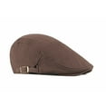 thumbnail image 4 of Adjustable Newsboy Hats for Men Flat Cap Unisex Winter Fashion All Match The Dome Beret Woolen Adult Cap Forward Hat Coffee, 4 of 5