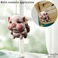 thumbnail image 6 of Cadorn Acrylic Pig Car Rearview Mirror Ornament - Cute Animal Design Hanging Decor Accessories for Vehicle Interior, 6 of 9