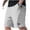 Gray, variant on ZACPNCV Mens Button Fly Shorts Dstring Elastic Waist Solid Casual Summer Shorts with Pockets for Daily