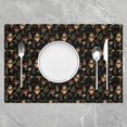 thumbnail image 2 of Cute Mushroom Washable Fabric Table Mats PlacematBotanical Leaves Table Place Mats Butterfly Table Mats Kitchen Dinner Microfiber Natural Theme Black Brown Kitchen Dinner Party Table Mats 18"x12", 2 of 4