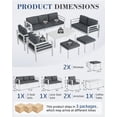 thumbnail image 4 of AECOJOY Aluminum Outdoor Furniture Set, 7 Pieces Metal Patio Furniture on sale Outdoor Couch Patio Conversation Set - Dark Gray, 4 of 10