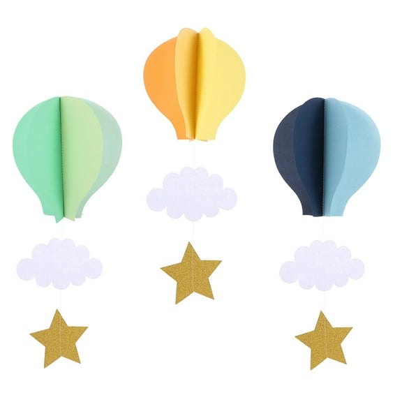 WORGEOUS  3 Pcs Cloud Pendant Balloon Decorations Ceiling Balloons Baby